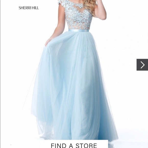 Sherri Hill Prom Dress Light blue - Picture 6 of 6